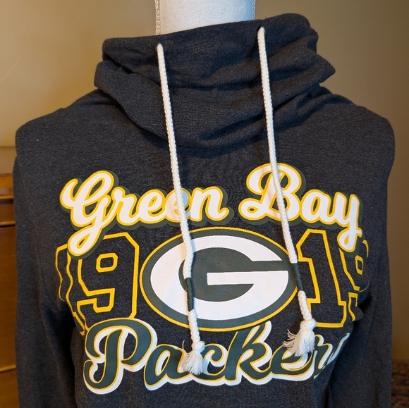 GREEN Bay Packers NFL 1919 Cowl Neck Lightweight Sweatshirt Small - Picture 3 of 13